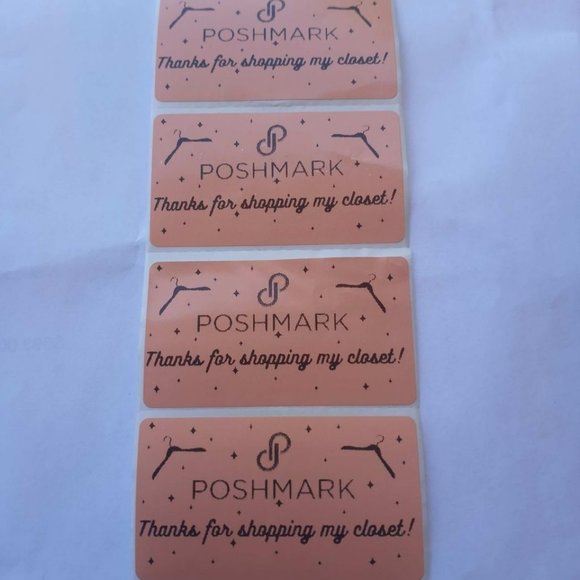 💙100 Poshmark Thanks- Shipping Labels Thermal Packaging Stickers 2.25"x1.25"💙 - Picture 1 of 8